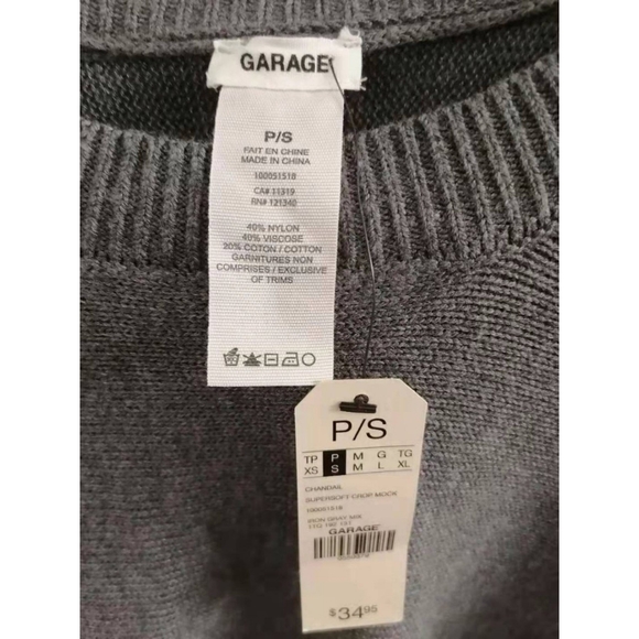 Garage grey sweater  knit blend - Picture 4 of 4